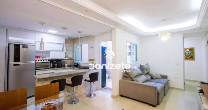 Apartamento com 2 dormitórios à venda, 60 m² por r$ 390.000,00 - vila homero thon - santo andré/sp