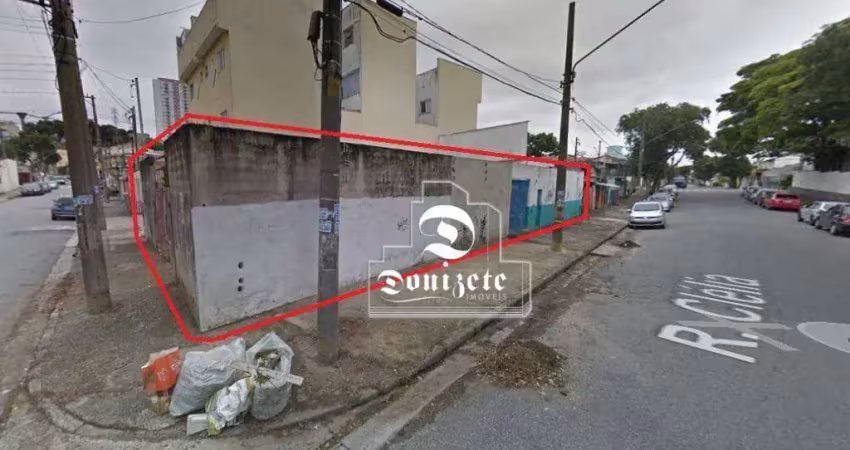 Terreno à venda, 216 m² por r$ 530.000,00 - vila pires - santo andré/sp