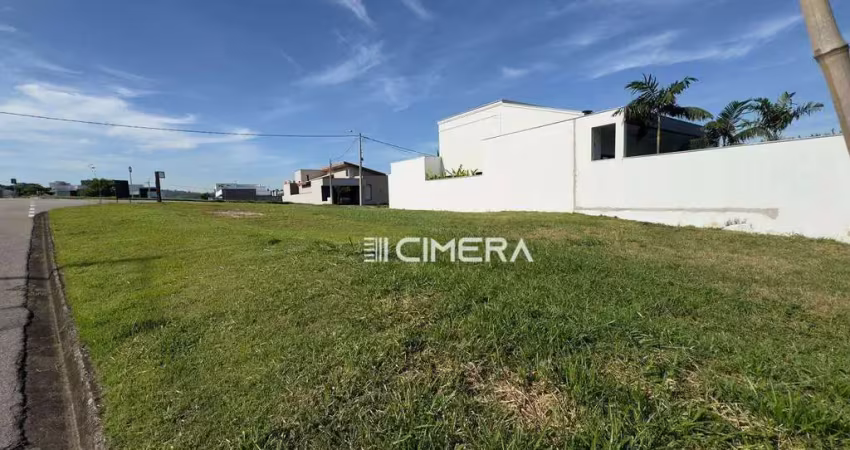 Terreno de esquina á venda no condomínio bouganville, localizado na cidade de sorocaba/sp.