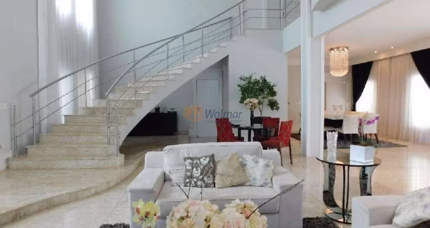 Luxuosa casa em condomínio à venda em Campinas-SP, Alphaville Campinas: 4 quartos, 4 suítes, 4 salas, 7 banheiros, 8 vagas, 620m².