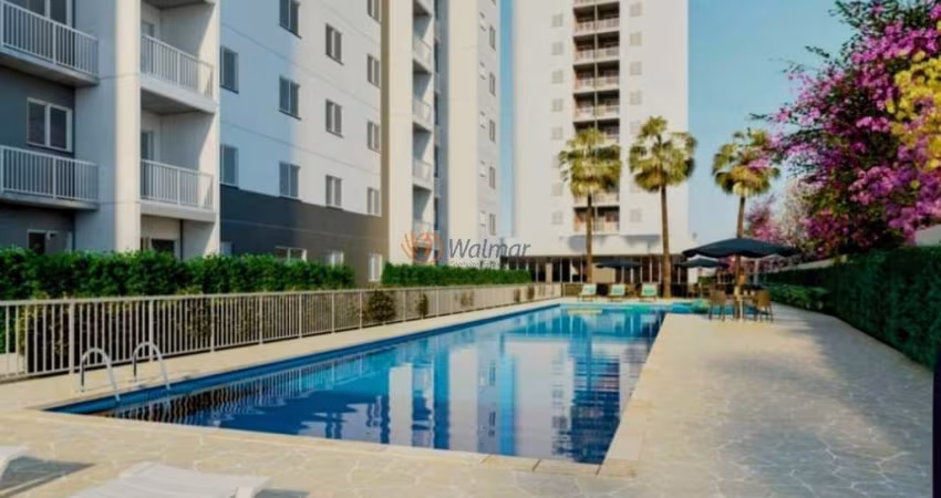 Apartamento para locação no Jardim das Colinas, Hortolândia-SP: 2 quartos, 2 salas, 2 banheiros, 1 vaga de garagem.
