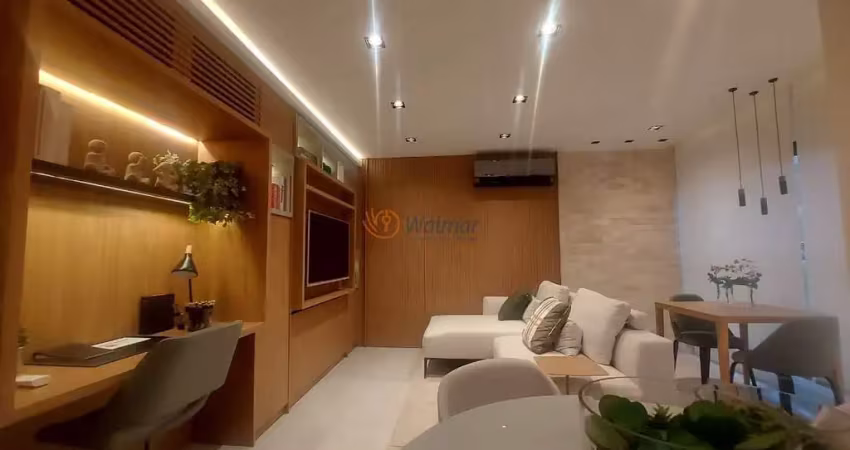 Apartamento de alto padrão no cambuí, campinas-sp: 1 quarto, 1 suíte, 2 salas, 2 banheiros, 2 vagas de garagem, 51,67m².
