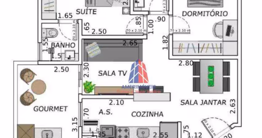 Apartamento com 3 dormitórios à venda, 76 m² por r$ 680.000,00 - santo antônio - americana/sp