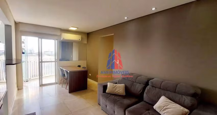 Apartamento com 3 dormitórios para alugar, 70 m² por r$ 3.815,00/mês - jardim santana - americana/sp