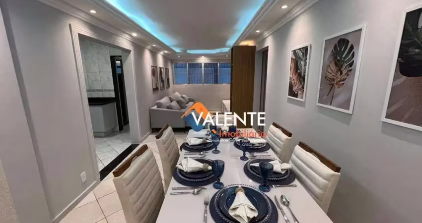 Apartamento mobiliado com 2 dormitórios à venda, 82 m² por r$ 395.000 - vila guilhermina - praia grande/sp