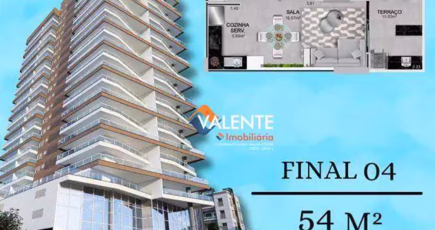 Apartamento com 1 dormitório à venda, 54 m² por r$ 134.000,00 - vila caiçara - praia grande/sp