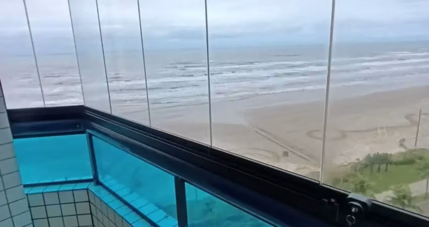 Apartamento 02 dormitórios sendo 01 suite predio frente mar e lazer