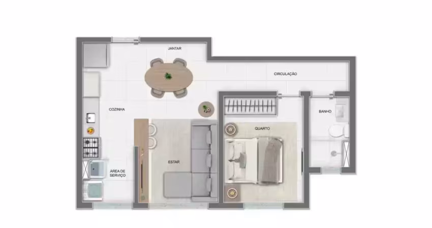 Apartamento à venda no Mirante Estoril - T3 com 1 quarto e 39m²