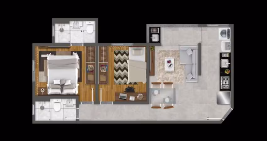 Cobertura à venda no Station Tower Residence  com 2 quartos e 103m²