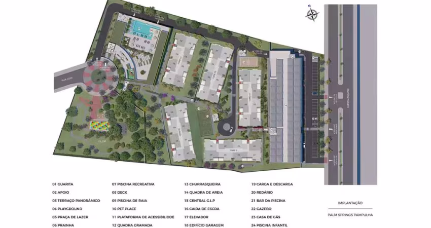 Apartamento à venda no Palm Springs  com 2 quartos e 57m²