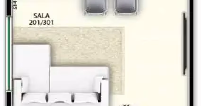 Apartamento à venda no ed. gentios com 1 quarto e 37m²