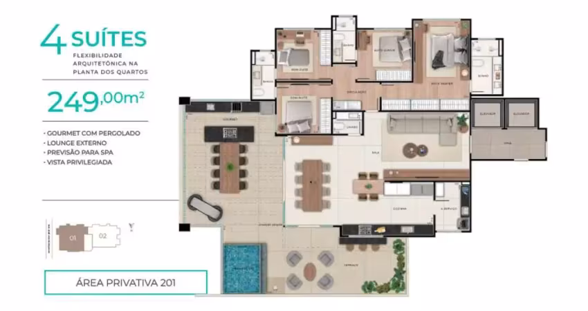 Apartamento à venda no primoh com 4 quartos e 142m²