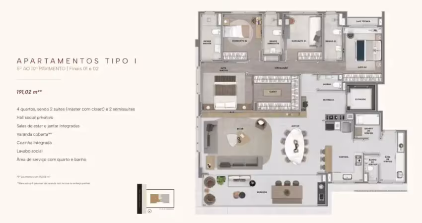 Apartamento à venda no casa aleixo com 4 quartos e 192m²