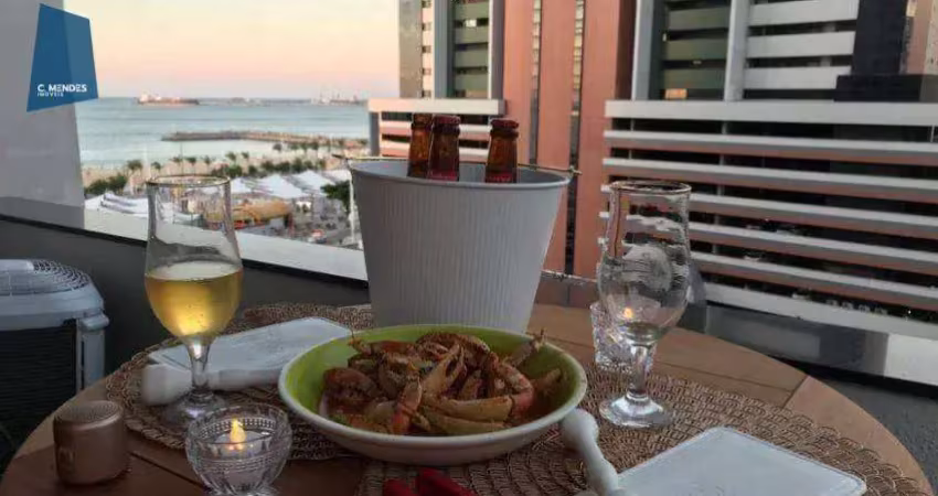 Flat com 1 dormitório à venda, 51 m² por r$ 550.000,00 - meireles - fortaleza/ce