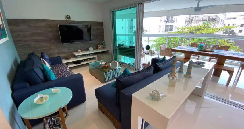 Apartamento com 3 dormitórios à venda, 155 m² por r$ 1.300.000,00 - enseada - guarujá/sp