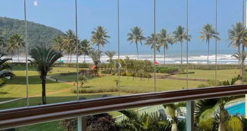 Pé na areia, vista para o mar, rivieira de são lourenço