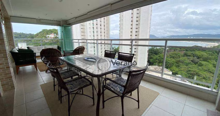 Apartamento de alto padrão na praia da Enseada, com vista para o mar