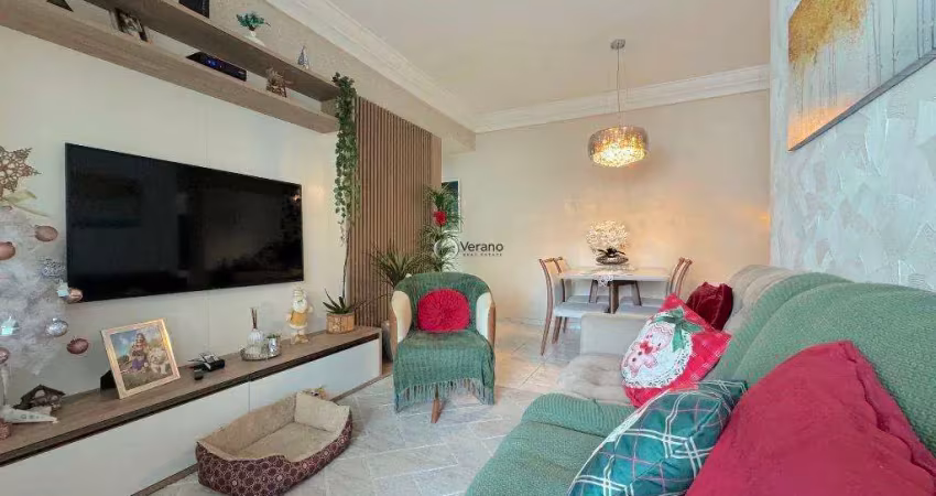 Apartamento a venda no guarujá, enseada, churrasqueira na varanda, lazer, portaria e serviço de praia