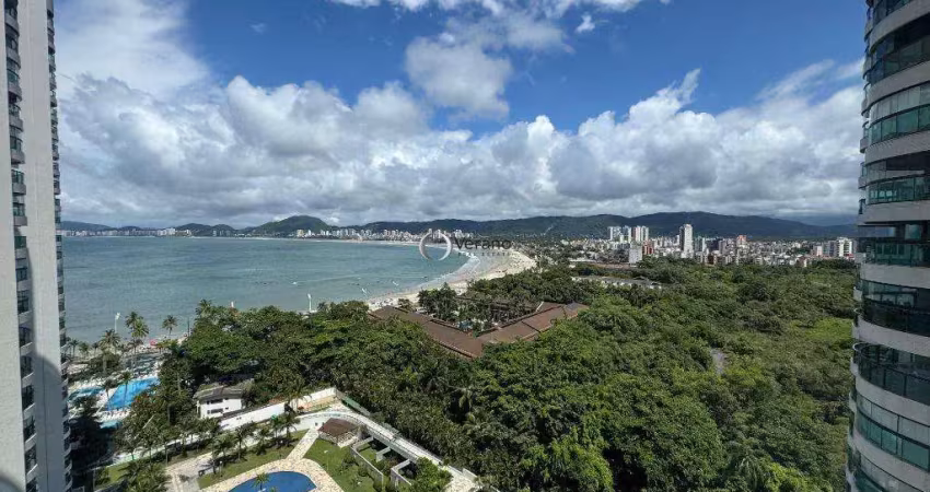 Apartamento totalmente reformado e decorado, com linda vista para o mar, com 2 vagas de garagem e vaga náutica