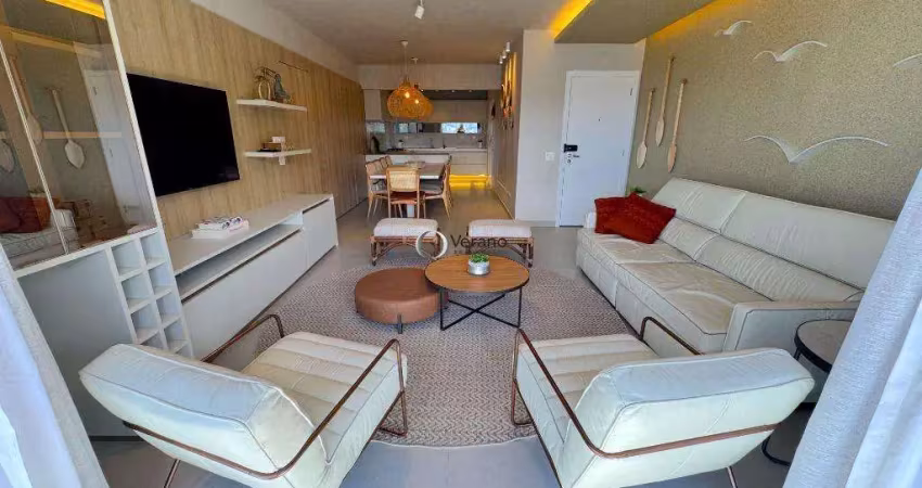 Imóvel exclusivo em guarujá - apartamento mobiliado com piscina, churrasqueira e sauna no barramar