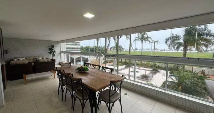 Apartamento com linda vista para o mar, lazer completo estilo clube, 3 vagas de garagem