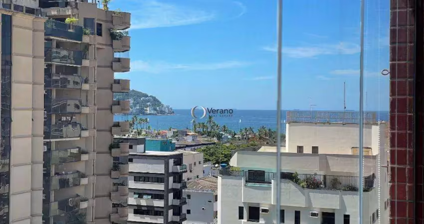 Guarujá enseada apartamento na brunella com varanda goumert e vista mar