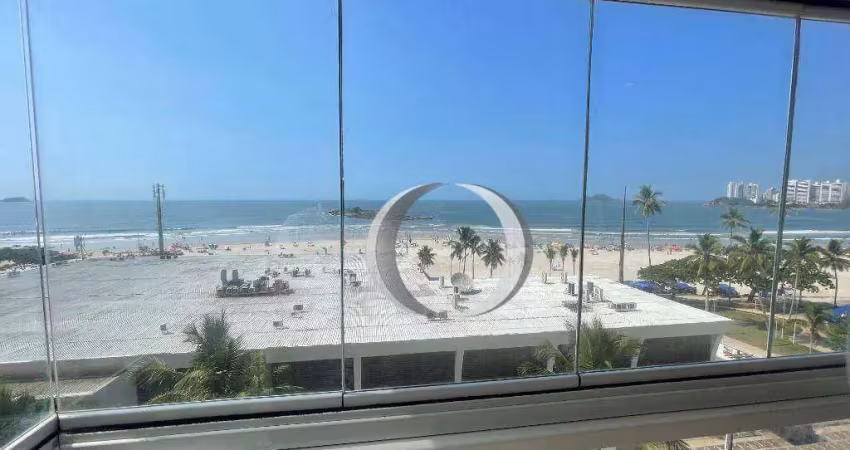 Guarujá centro frente mar, apartamento de alto padrão com 3 suites e 2 vagas