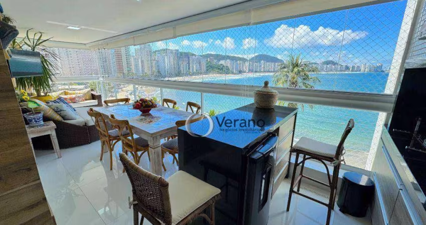 Apartamento frente mar, finamente decorado com 3 quartos à venda, 120 m² por R$ 1.950.000 - Astúrias - Guarujá/SP