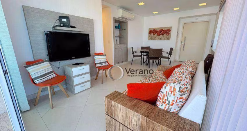 Apartamento com 3 suítes, varanda gourmet, vista para o mar, 2 vagas à venda, 127 m² por R$ 1.060.000 - Enseada - Guarujá/SP