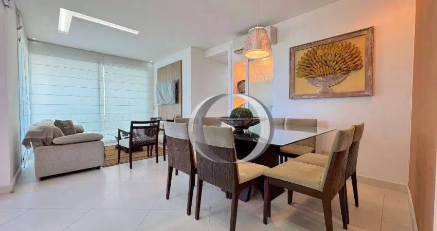 Apartamento com 3 suítes, vista para o mar, varanda gourmet, 2 vagas à venda, 127 m² por r$ 950.000 - enseada - guarujá/sp