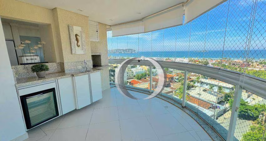 Apartamento reformado com 3 suítes, varanda gourmet, 2 vagas à venda, 127 m² por R$ 1.400.000 - Enseada - Guarujá/SP