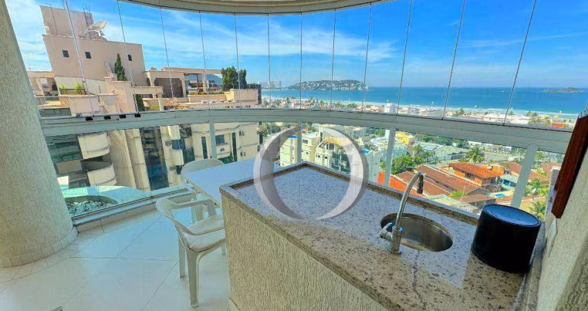 Apartamento com 3 suítes, varanda gourmet, 2 vagas à venda, 127 m² por R$ 1.200.000 - Enseada - Guarujá/SP