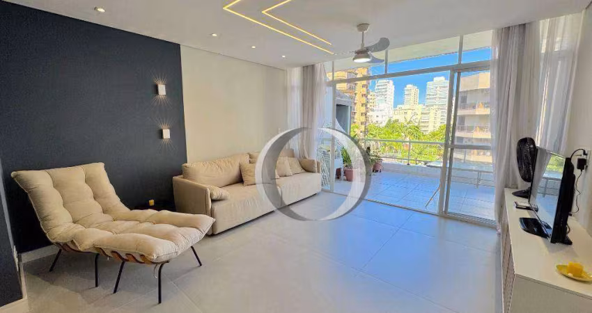 Apartamento reformado, próximo da praia, com 3 quartos, sendo 1 suíte à venda, 100 m² por R$ 500.000 - Enseada - Guarujá/SP