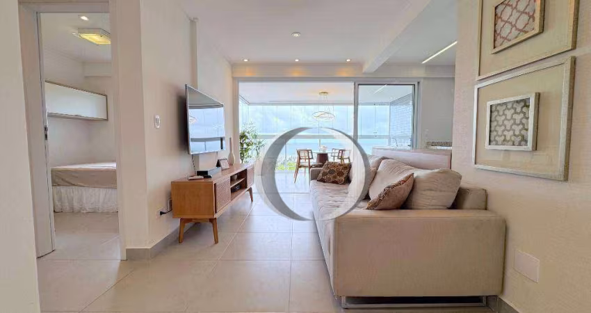 Beach Club Enseada - Apartamento com vista total para o mar, 2 quartos, sendo 1 suíte à venda, 64 m² por R$ 1.050.000 - Enseada - Guarujá/SP
