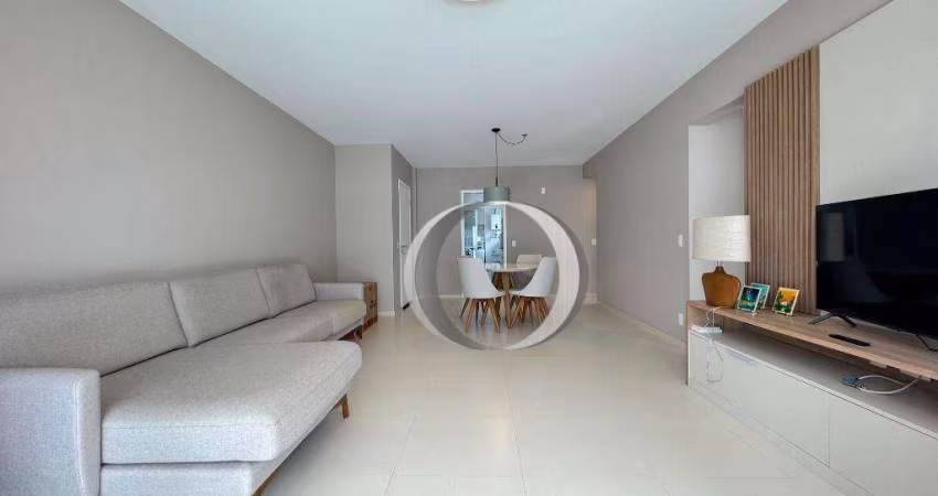 Apartamento com varanda gourmet, 3 quartos, sendo 1 suíte, 2 vagas à venda, 125 m² por R$ 1.370.000 - Pitangueiras - Guarujá/SP