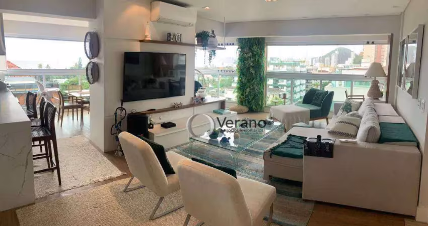 Apartamento com 3 dormitórios à venda, 151 m² por r$ 1.800.000,00 - enseada - guarujá/sp