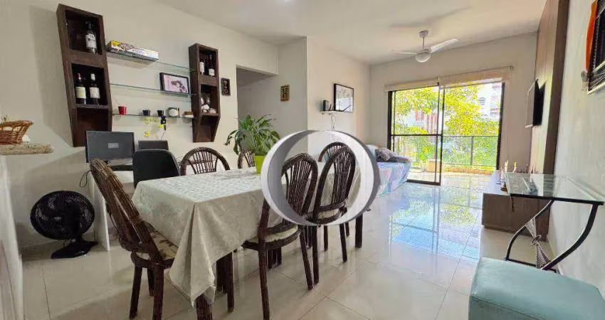 Apartamento reformado com 2 quartos (sendo 1 suíte), 1 vaga, à venda, 85 m² por r$ 420.000 - enseada - guarujá/sp