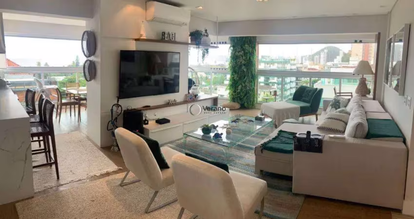 Apartamento com 3 dormitórios à venda, 151 m² por r$ 1.800.000,00 - enseada - guarujá/sp
