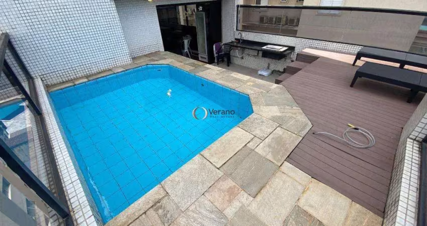 Cobertura com 4 dormitórios à venda, 250 m² por r$ 800.000,00 - enseada - guarujá/sp