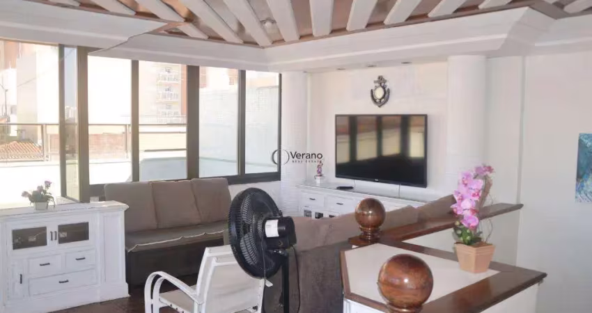 Cobertura com 3 dormitórios à venda, 180 m² por r$ 800.000,00 - enseada - guarujá/sp