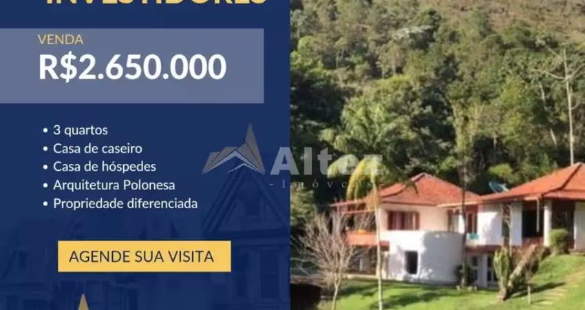 Casa 3 quartos, 3620 m2, jardim, piscina, água própria, albuquerque, teresópolis