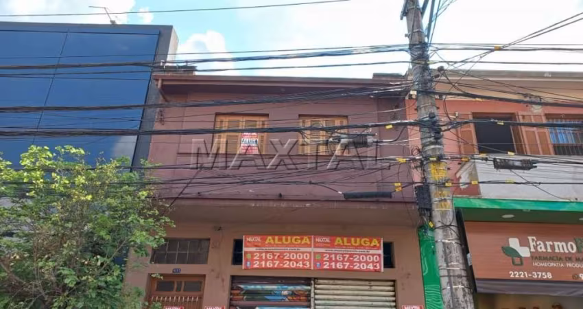 Sobreloja comercial para locação de 162m², 03 salas com 02 banheiros na Voluntários da Pátria.