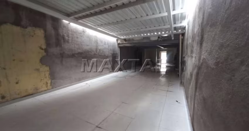 Salão comercial com salão de 50m², recepção, 2 salas, 2 banheiros e 2 vagas