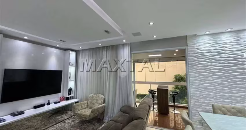 Apartamento 107m², 3 dormitórios, 3 suítes, 5 banheiros, 3 vagas de garagem