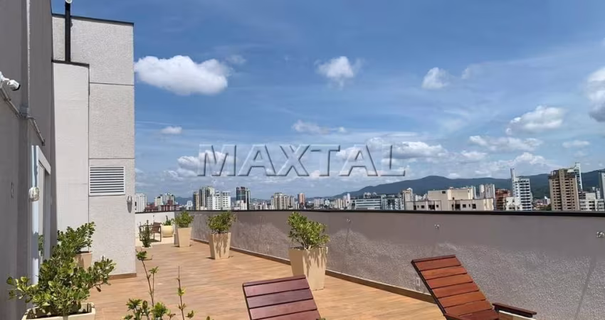 Apartamento 40,40m²  à venda na Vila Pauliceia. Com 2 dormitórios, sala com varanda, 1 vaga