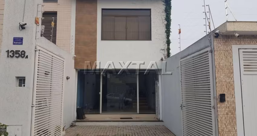 Imóvel Comercial de 140m², 4 salas, 3 banheiros, copa, ar condicionado e 2 vagas na Vila Mariia.
