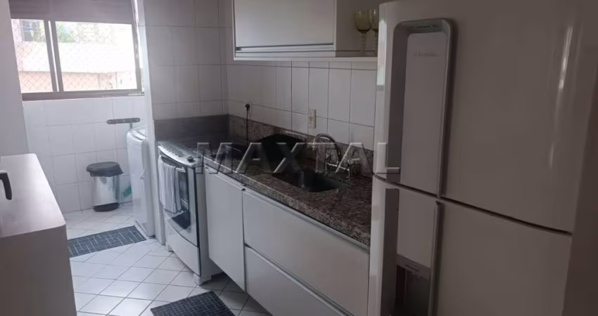Apartamento no Chora Menino, 68m², 2 dormitórios, 1 deles suíte, 1 banheiro, 2 Vagas  de garagem.