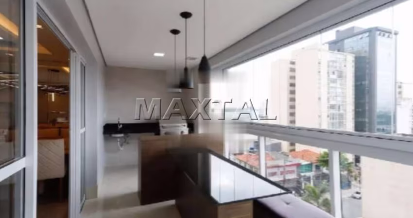 Apartamento 129m² à venda em Santana, 03 quartos, 05 banheiros, 03 vagas, varanda gourmet.