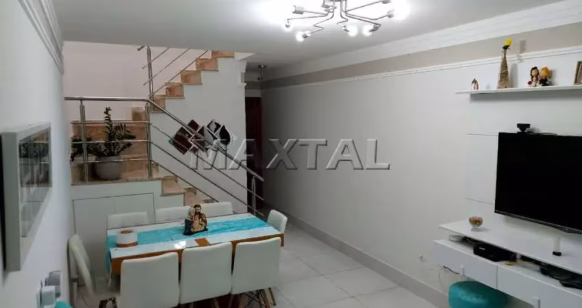 Sobrado à venda de 112m², com 3 dormitórios sendo suites e 2 vagas, na vila mazzei.
