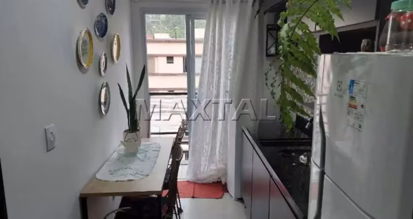 Apartamento à venda com 28m², 1 dormitório, sala, cozinha, banheiro, em santana. mobiliado.